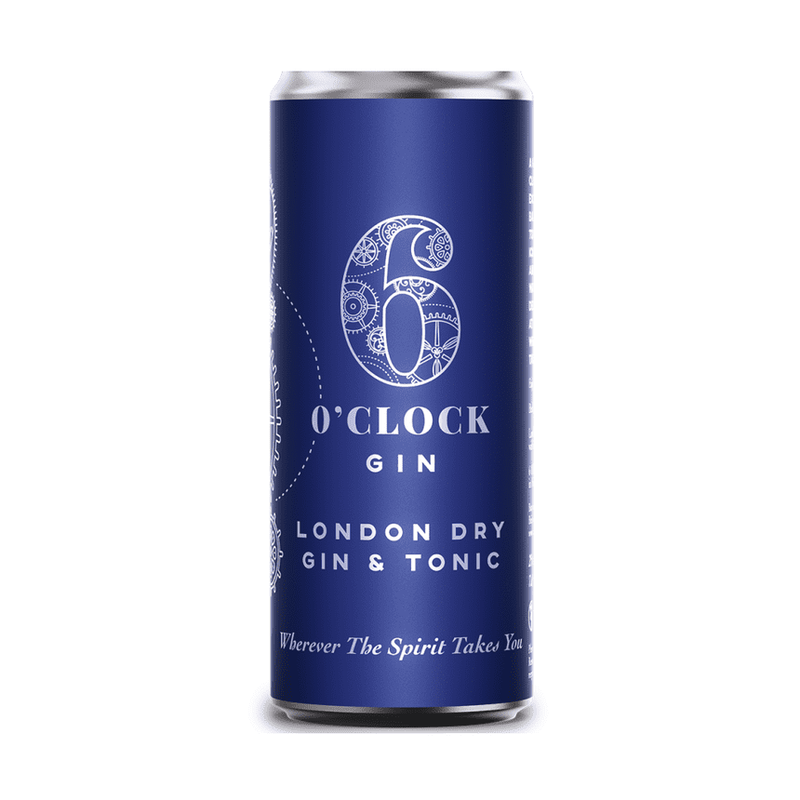 6 O'Clock London Dry Gin & Tonic Cocktail 4-Pack - ForWhiskeyLovers.com