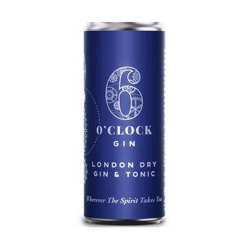 6 O'Clock London Dry Gin & Tonic Cocktail 4-Pack - ForWhiskeyLovers.com