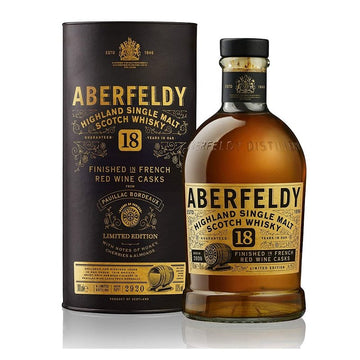 Aberfeldy 18 Year Old French Red Wine Casks Finish Highland Single Malt Scotch Whisky - ForWhiskeyLovers.com