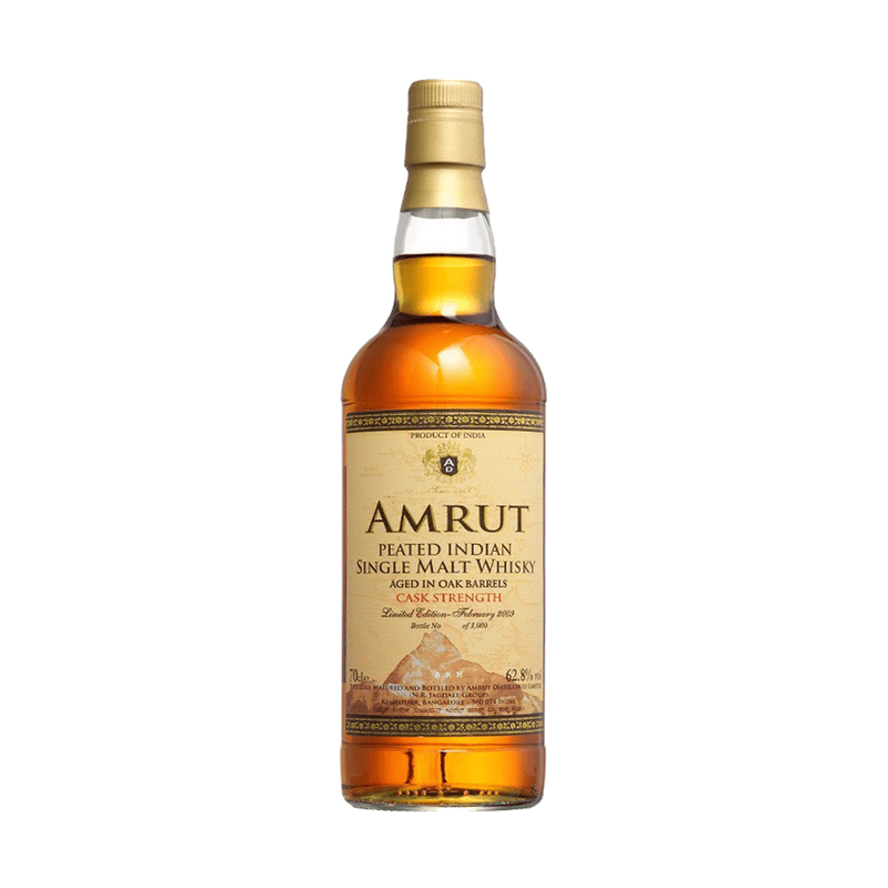 Amrut Peated Cask Strength Single Malt Indian Whisky - ForWhiskeyLovers.com