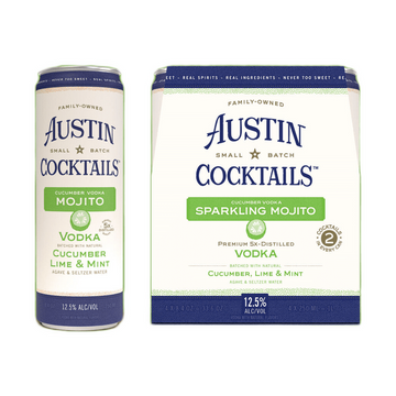 Austin Cocktails Sparkling Cucumber Vodka Mojito 4-Pack - ForWhiskeyLovers.com