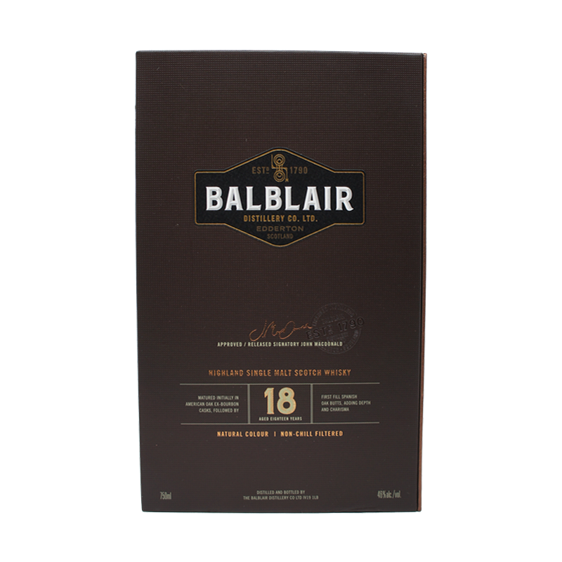 Balblair 18 Year Old Highland Single Malt Scotch Whisky - ForWhiskeyLovers.com