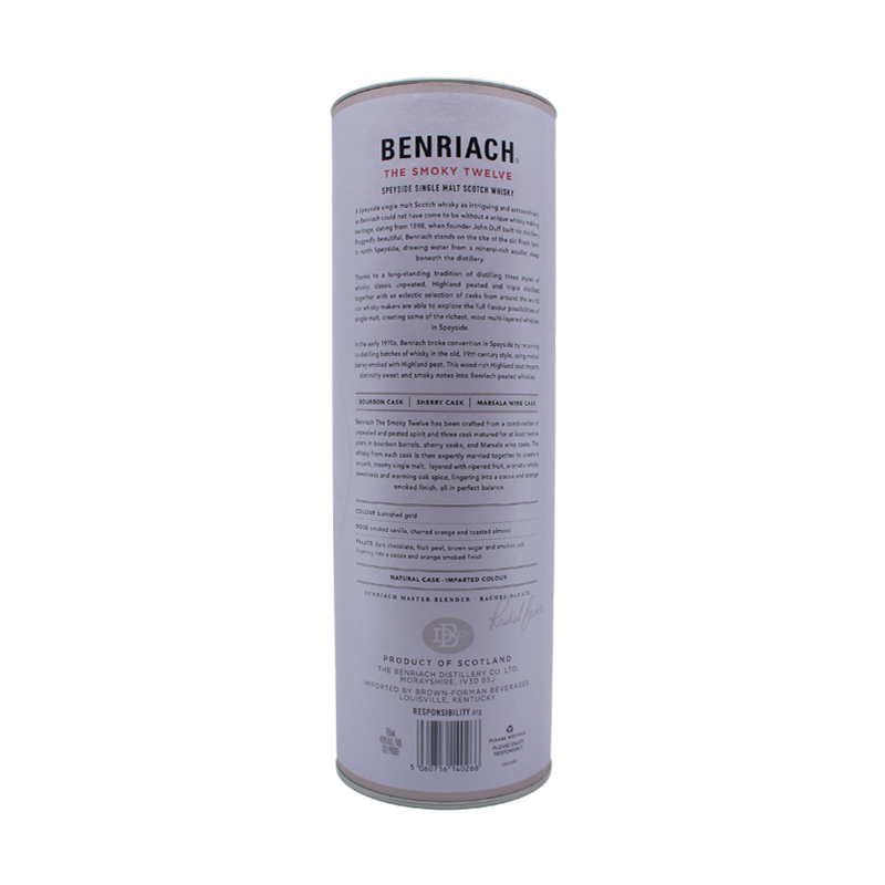 Benriach 12 Year Old 'The Smoky Twelve' Speyside Single Malt Scotch Whisky - ForWhiskeyLovers.com