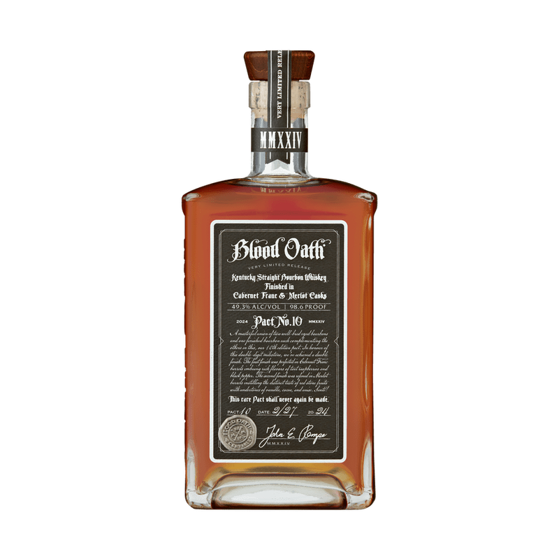 Blood Oath Pact No. 10 Cabernet Franc & Merlot Cask Finish Kentucky Straight Bourbon Whiskey - ForWhiskeyLovers.com