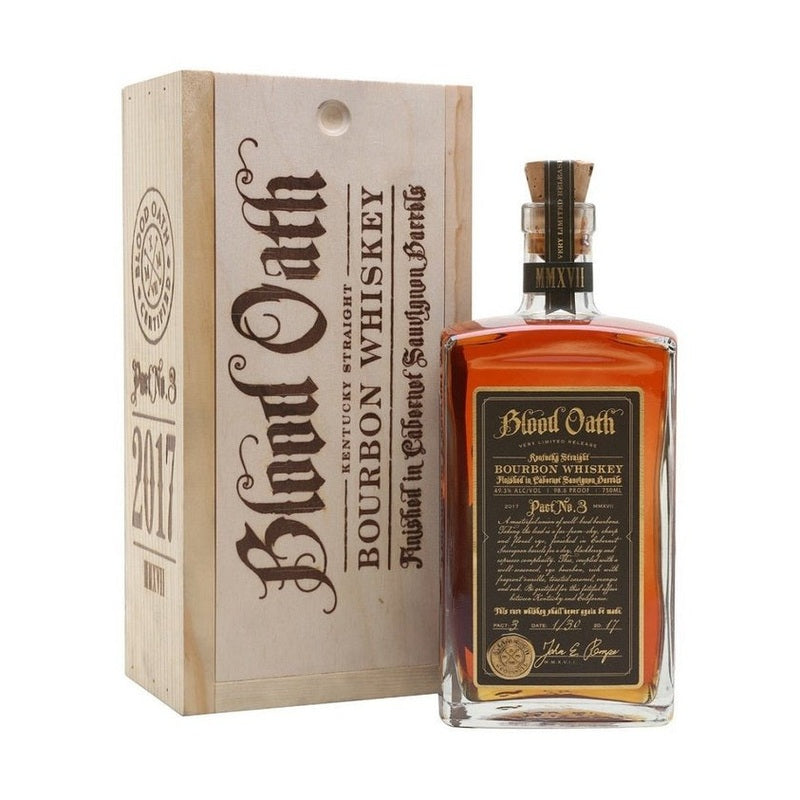 Blood Oath Pact No. 3 Cabernet Sauvignon Barrels Finish Kentucky Straight Bourbon Whiskey - ForWhiskeyLovers.com