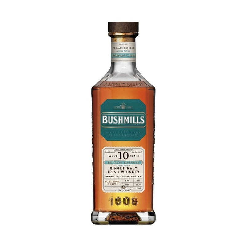 Bushmills 10 Year Old Private Reserve Bordeaux Cask Finish Irish Single Malt - ForWhiskeyLovers.com
