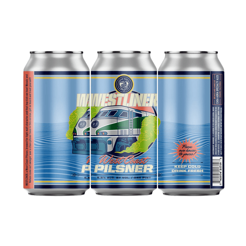 Casa Agria 'Westliner' West Coast Pilsner Beer 4-Pack - ForWhiskeyLovers.com
