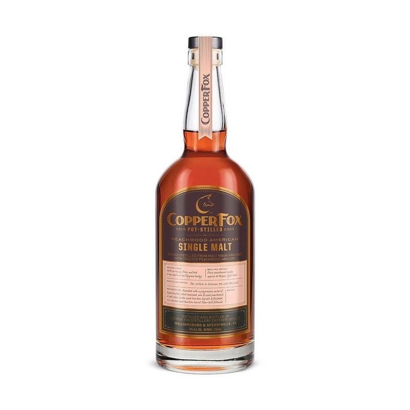 Copper Fox Peachwood American Single Malt Whiskey 750mL - ForWhiskeyLovers.com