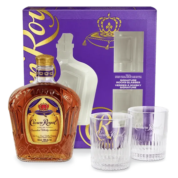 Crown Royal Canadian w/ Holiday Deluxe Rocks Glass Set - LoveScotch.com