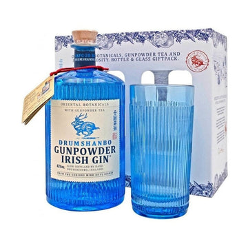 Drumshanbo Gunpowder Irish Gin w/ Glass Gift Set - ForWhiskeyLovers.com