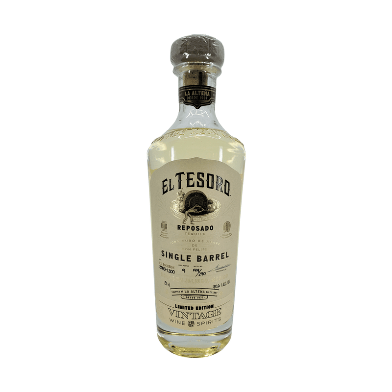 El Tesoro Single Barrel Private Selection Reposado Tequila - ForWhiskeyLovers.com