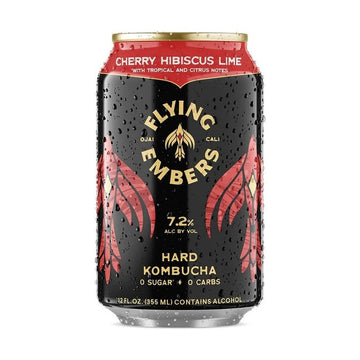 Flying Embers Cherry Hibiscus Lime Hard Kombucha 6-Pack - ForWhiskeyLovers.com
