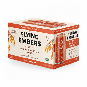 Flying Embers Orange Passion Mimosa Hard Kombucha 6-Pack - ForWhiskeyLovers.com