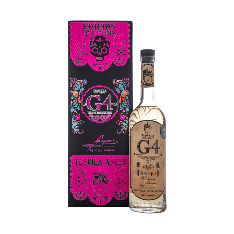 G4 Día de Muertos Añejo Tequila Black Box - ForWhiskeyLovers.com