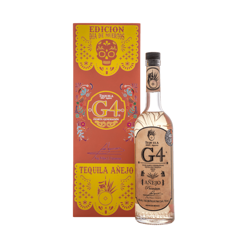 G4 Día de Muertos Añejo Tequila Orange Box - ForWhiskeyLovers.com