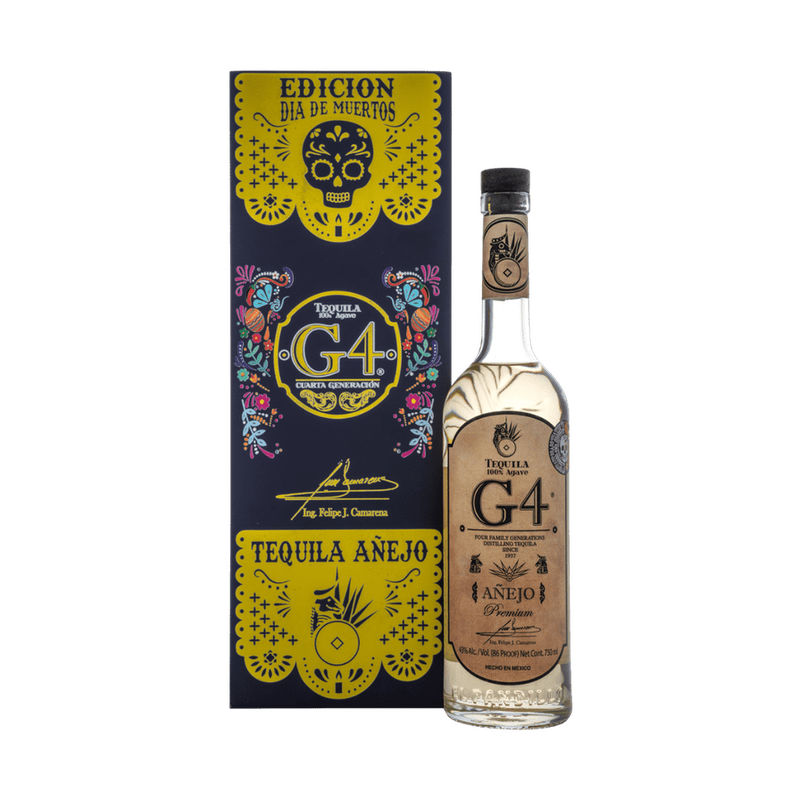 G4 Día de Muertos Añejo Tequila Purple Box - ForWhiskeyLovers.com