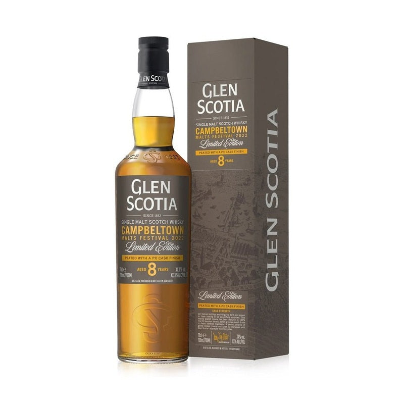 Glen Scotia Campbeltown 'Malts Festival' 2022 Peated PX Cask Finish 8 Year Old Single Malt Scotch Whisky - ForWhiskeyLovers.com