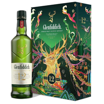 Glenfiddich 12 Year Old 'Lunar New Year Edition' Single Malt Scotch Whisky Gift Set w/2 Glasses Gift Pack - ForWhiskeyLovers.com