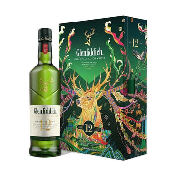 Glenfiddich 12 Year Old 'Lunar New Year Edition' Single Malt Scotch Whisky Gift Set w/2 Glasses Gift Pack - ForWhiskeyLovers.com