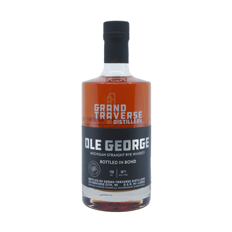 Grand Traverse Ole George Bottled In Bond Michigan Straight Rye Whiskey - ForWhiskeyLovers.com