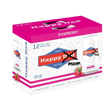 Happy Dad Hard Seltzer 'Happy Mom' Raspberry 12-Pack - ForWhiskeyLovers.com