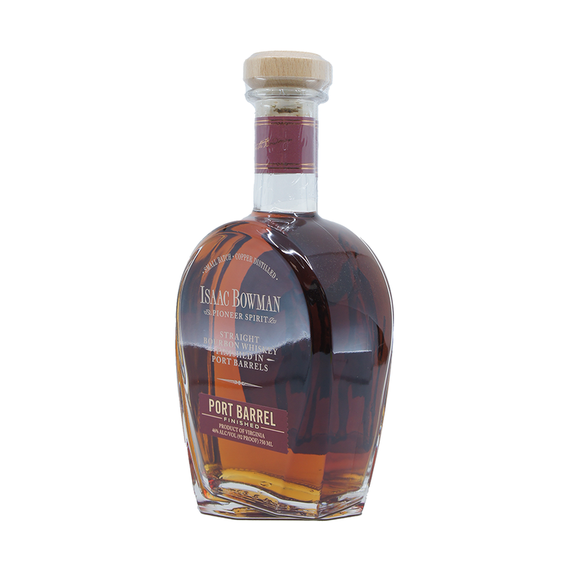 Isaac Bowman Port Barrel Finished Straight Bourbon Whiskey - ForWhiskeyLovers.com
