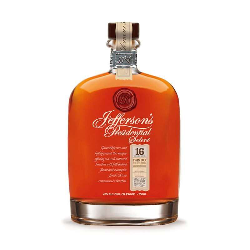 Jefferson's Presidential Select Twin Oak 16 Years Old Kentucky Straight Bourbon Whiskey - ForWhiskeyLovers.com