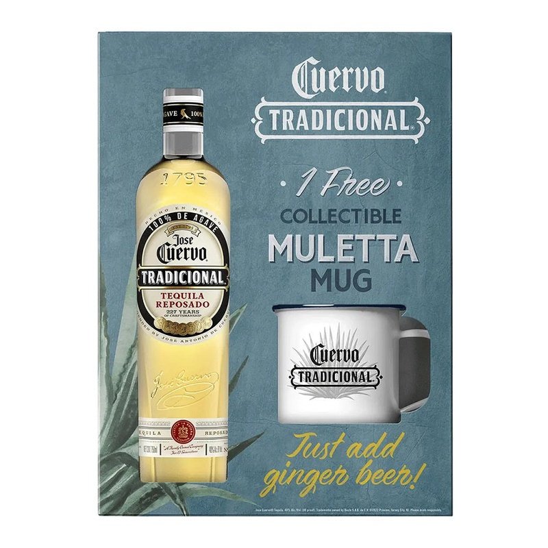 Jose Cuervo Tradicional Reposado Tequila with Mule Mug Gift Set - ForWhiskeyLovers.com