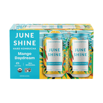 JuneShine Mango Day Hard Kombucha 6-pack - ForWhiskeyLovers.com