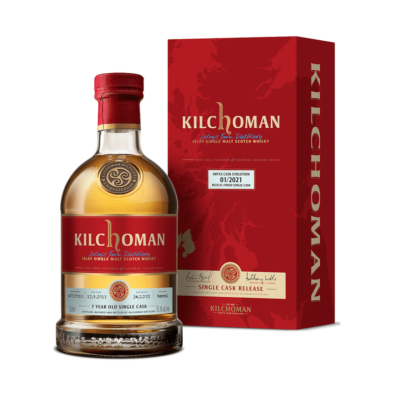 Kilchoman Impex Cask Evolution 01/2021 7 Year Old Mezcal Finish Single Cask Islay Single Malt Scotch Whisky - ForWhiskeyLovers.com