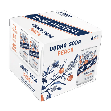 Local Motion - Peach Vodka Soda 4-Pack - ForWhiskeyLovers.com