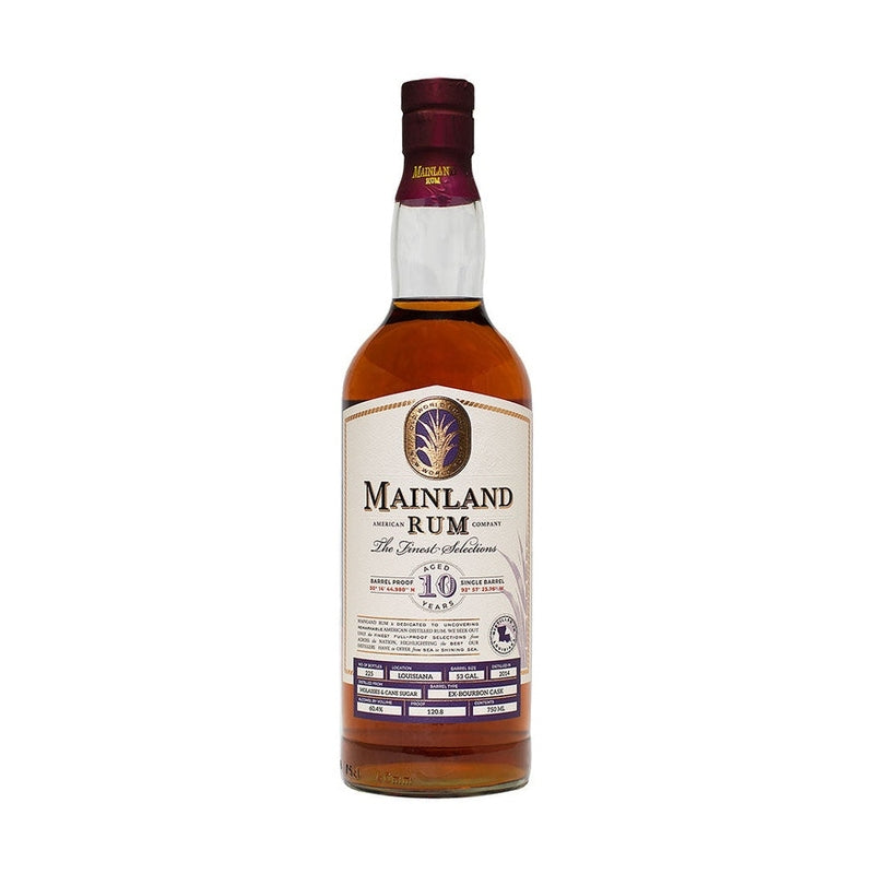 Mainland American Rum Co. Louisiana 10 Year Old Rum - ForWhiskeyLovers.com