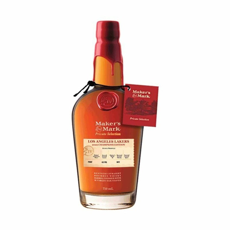 Maker's Mark Cask Strength Kentucky Straight Bourbon Whiskey Private Wood Finish Selection Lakers 2020 - ForWhiskeyLovers.com