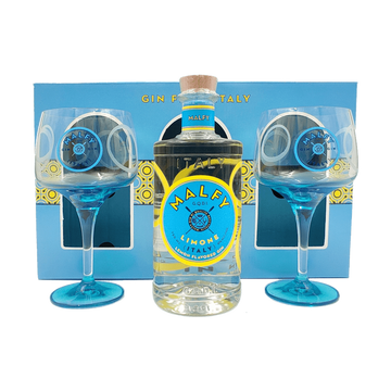 Malfy Limone Gin Gift Set with 2 Glasses - ForWhiskeyLovers.com