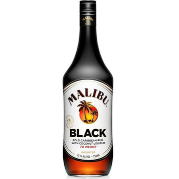 Malibu Black Coconut Flavored Caribbean Rum - ForWhiskeyLovers.com