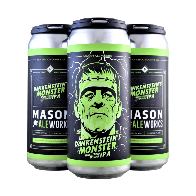 Mason Ale Works 'Dankenstein's Monster' Unfiltered DIPA Beer 4-Pack - ForWhiskeyLovers.com
