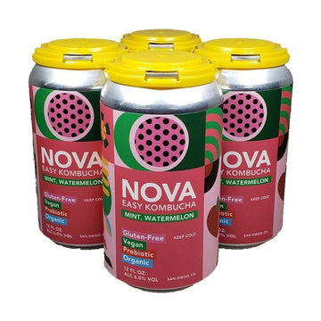 Nova Easy Kombucha Mint - Watermelon 4-Pack - ForWhiskeyLovers.com