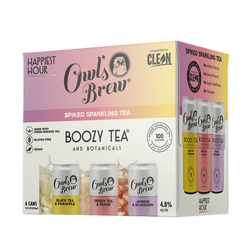 Owl's Brew 'Happiest Hour' Boozy Tea Variety 6-Pack - ForWhiskeyLovers.com