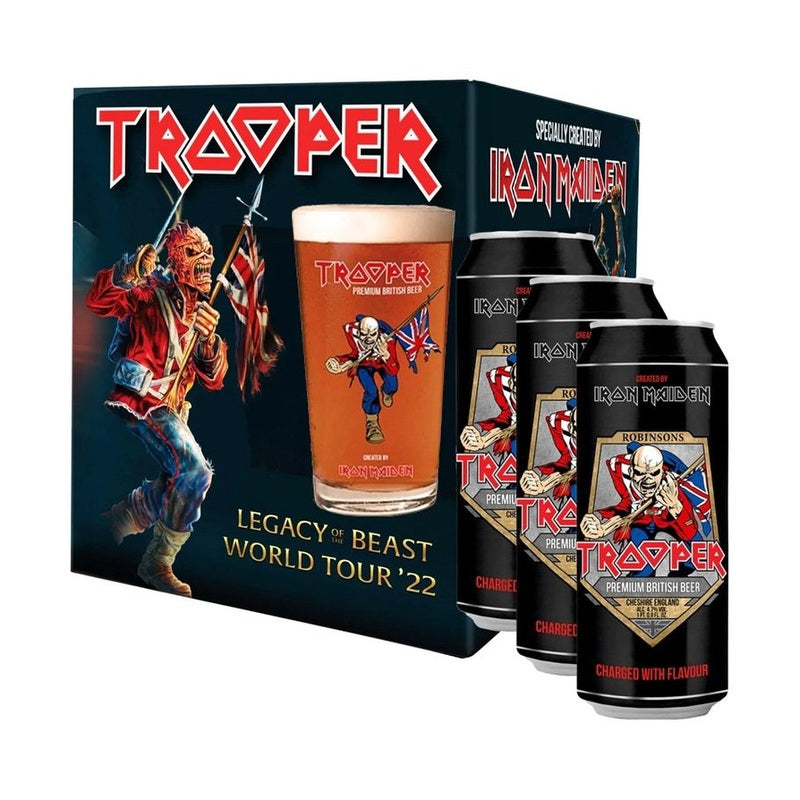 Robinsons Trooper Iron Maiden Legacy of the Beast 3-Pack w/Glass - ForWhiskeyLovers.com