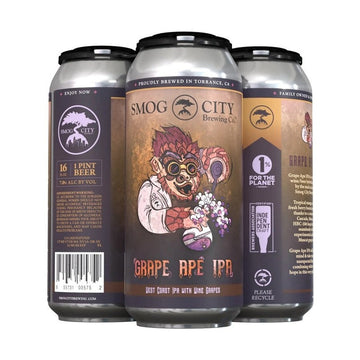 Smog City Brewing Co. 'Grape Ape' IPA Beer 4-Pack - ForWhiskeyLovers.com