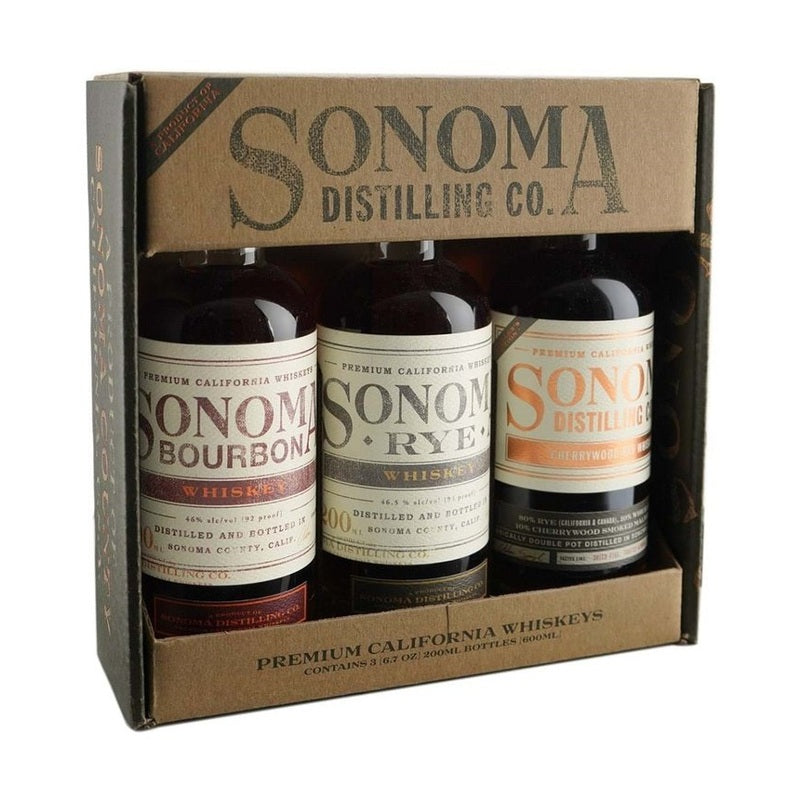 Sonoma Distilling Co. California Whiskey 3-Pack 200ml - ForWhiskeyLovers.com