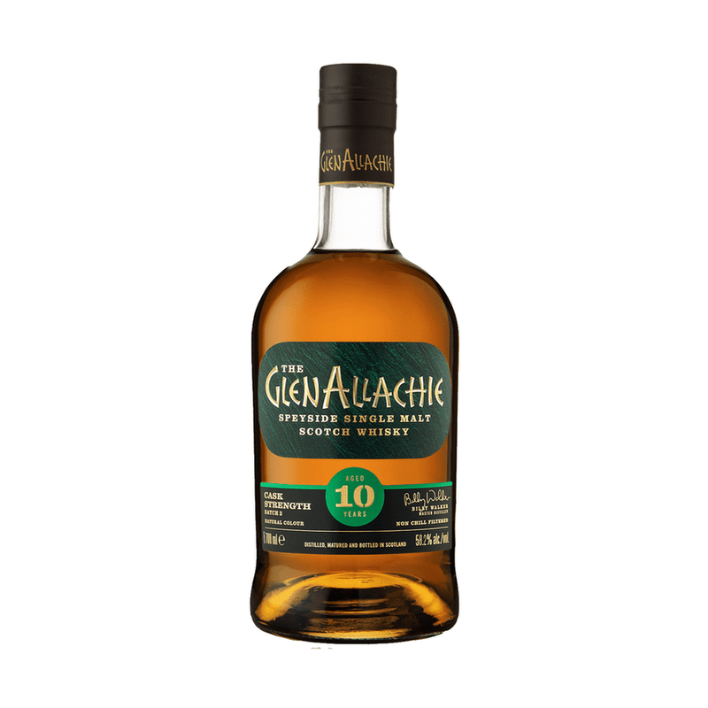 The GlenAllachie 10 Year Old Cask Strength Speyside Single Malt Scotch Whisky - ForWhiskeyLovers.com