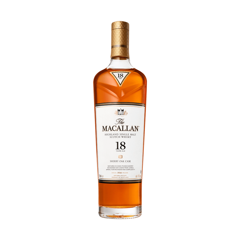 The Macallan 18 Year Old Sherry Oak Cask Highland Single Malt Scotch Whisky - ForWhiskeyLovers.com