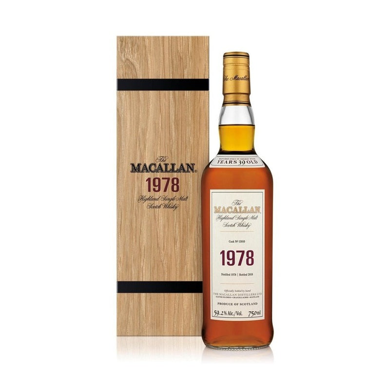 The Macallan 39 Year Old 1978 Cask No. 13810 Fine & Rare Highland Single Malt Scotch Whiskey - ForWhiskeyLovers.com