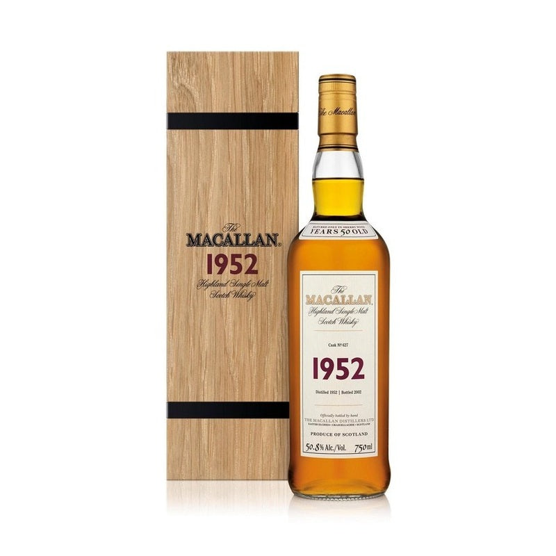 The Macallan 50 Year Old 1952 Cask No. 627 Fine & Rare Highland Single Malt Scotch Whiskey - ForWhiskeyLovers.com