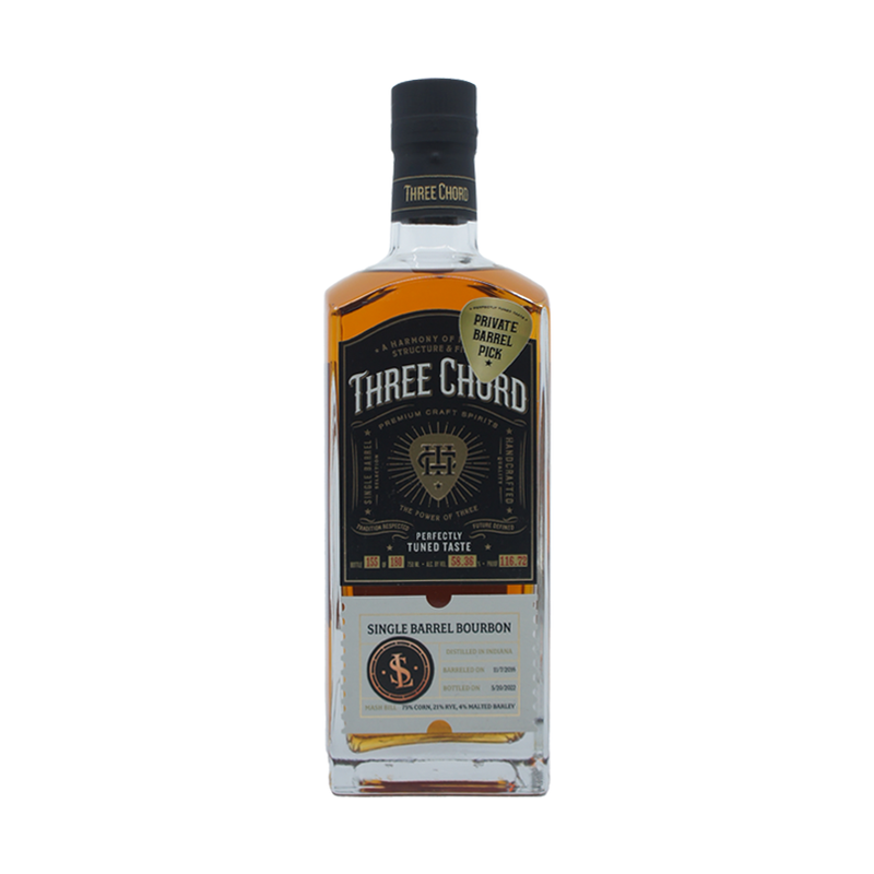 Three Chord Cask Strength Single Barrel Bourbon 750mL - ForWhiskeyLovers.com