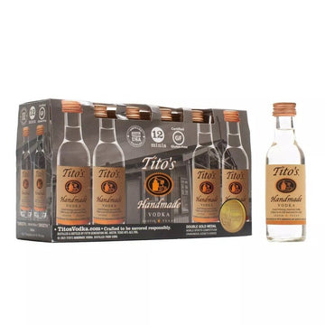 Tito's Handmade Vodka 12-Pack 50ml - ForWhiskeyLovers.com