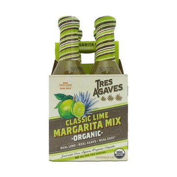 Tres Agaves Organic Classic Lime Margarita Mix 4-Pack - ForWhiskeyLovers.com