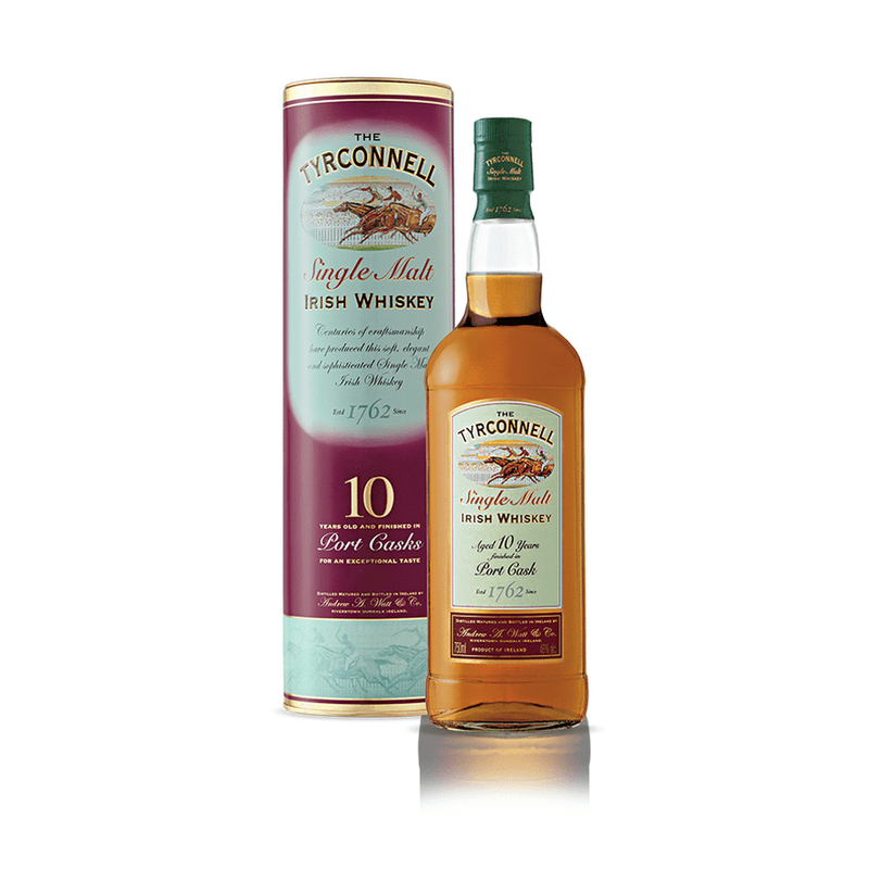 Tyrconnell 10 Year Old Port Cask Single Malt Irish Whiskey - ForWhiskeyLovers.com