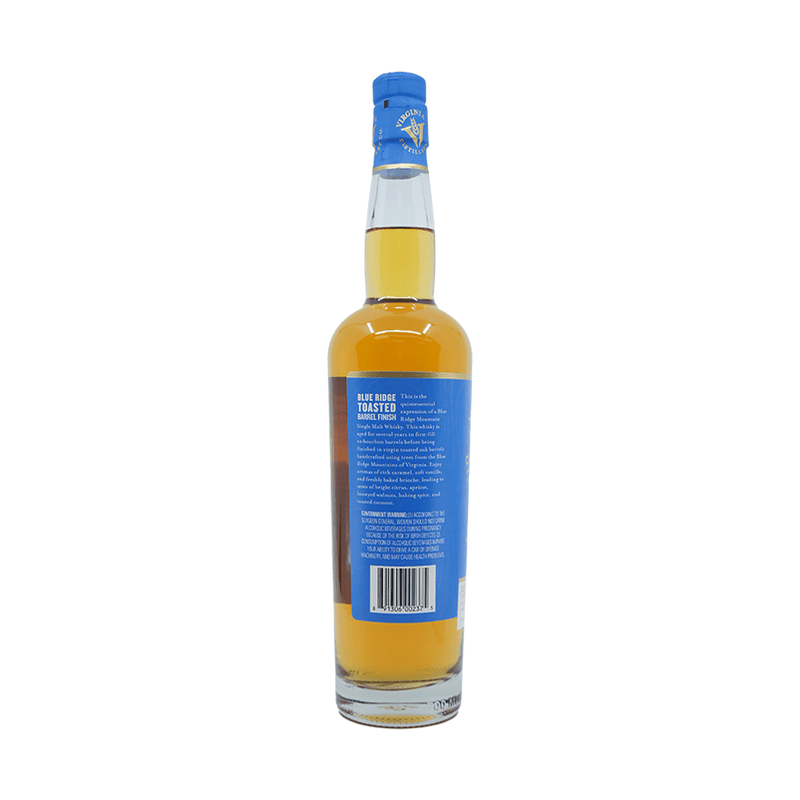 Virginia Distillery Co. Blue Ridge Select Toasted Barrel American Single Malt Whisky - ForWhiskeyLovers.com